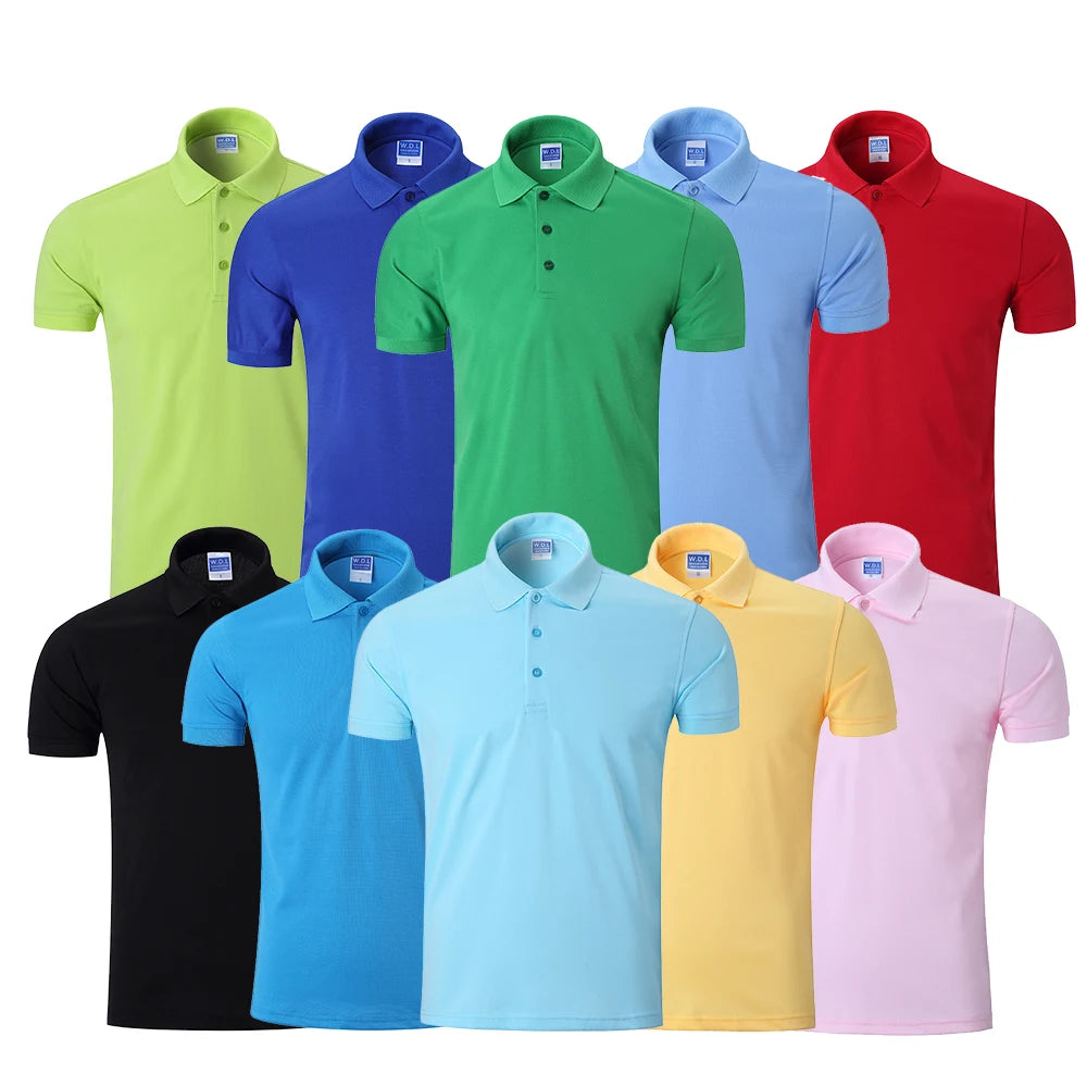 AI-MICH Custom LOGO Polo for Men Printed Design Work Team Sports Golf Polo T Shirt Casual Quick Dry Custom Polo for Men