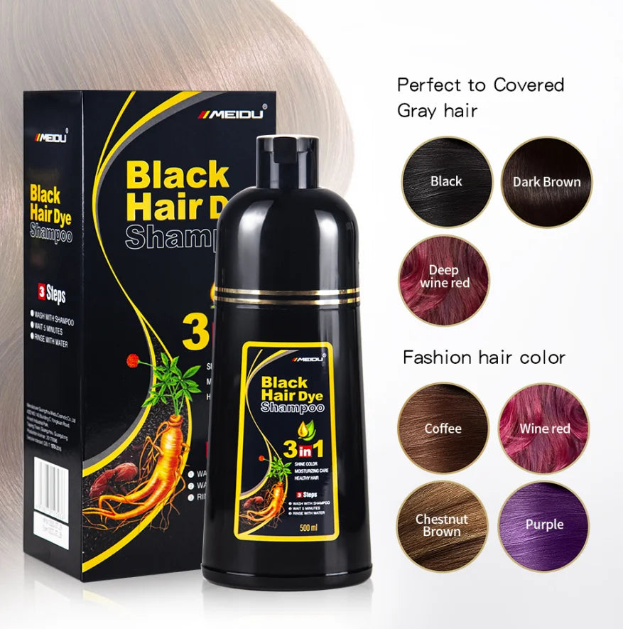 Herbal Wholesale OEM Dark Brown Hair Color Shampoo