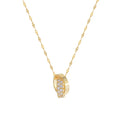 AA00392 Fashion Gold-plated Stainless Steel Choker Necklace Double Ring Necklace Clavicle Chain Choker Jewelry for Women