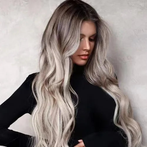 Furina Wavy 2023 Non Shedding Wholesale Long Hair High Temperature Synthetic Wig for Women