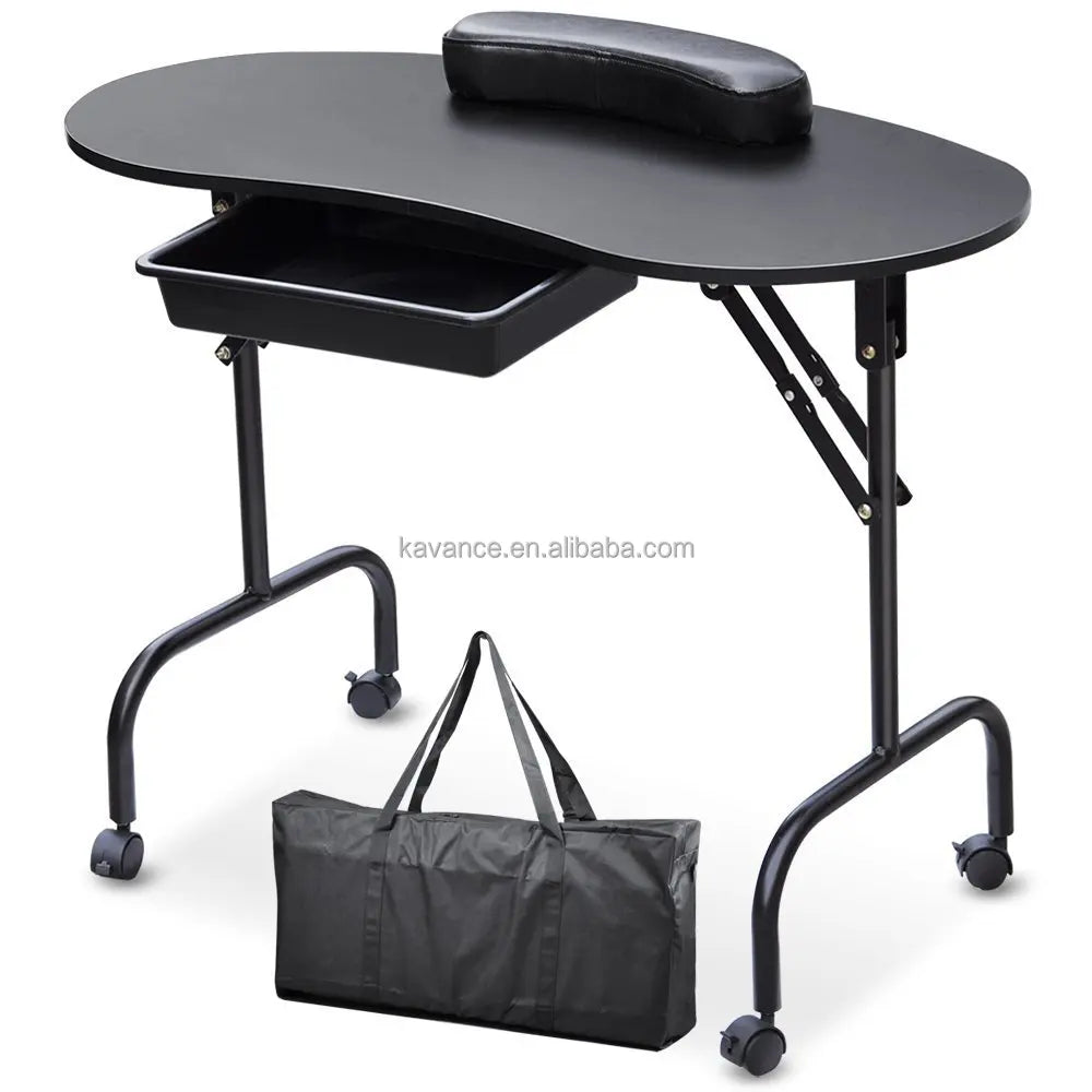 Portable Folding Modern Metal Manicure Table for Beauty Salon Nail Salon Commercial Use