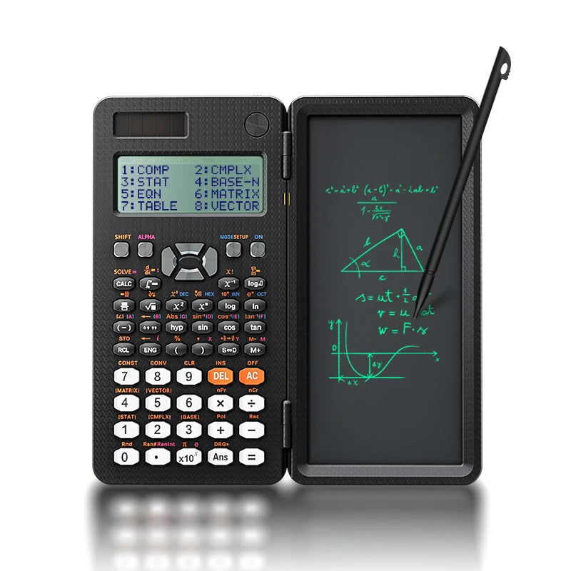 NEWYES Solar Flip Top Notepad 16 Digits Office School Lcd Writing Board Graphing Scientific Calculator Pad