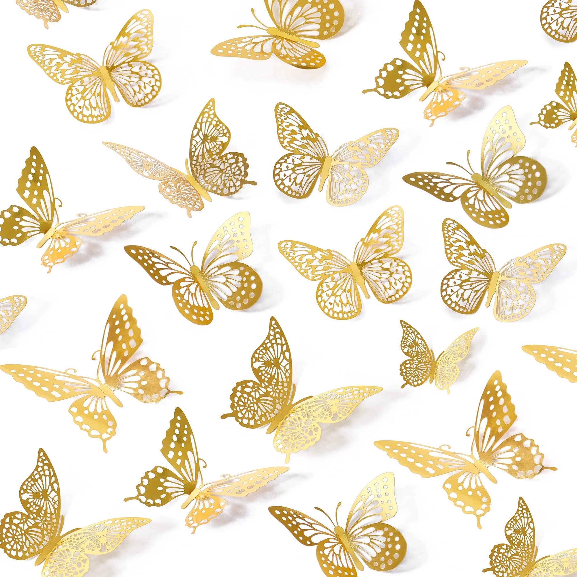 12pieces 3D Butterfly Party Decorations Removable Wall Stickers Room Decor for Kids Nursery Classroom Wedding Decor