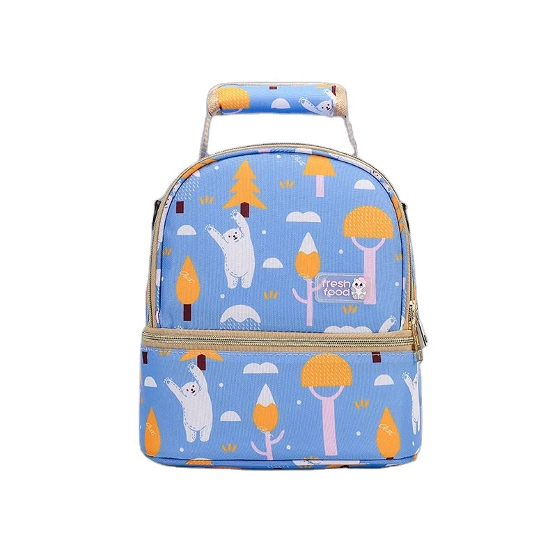 Manufacturer Custom Waterproof Fashion Lady Thermal Shoulder Portable Food Milk Cooler Insulated Storage Lunch Bag