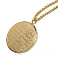 Koran Islam Muslim Allah Titanium Steel Mystic Religious Totem Pendant Chain Necklace