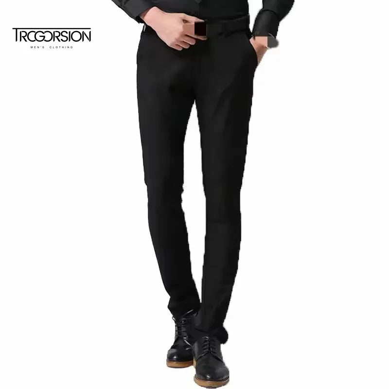 Hot Selling Business Casual Cotton Trousers Spring Autumn Suit Type with Customizable Drape Breathable and Plus Size Options