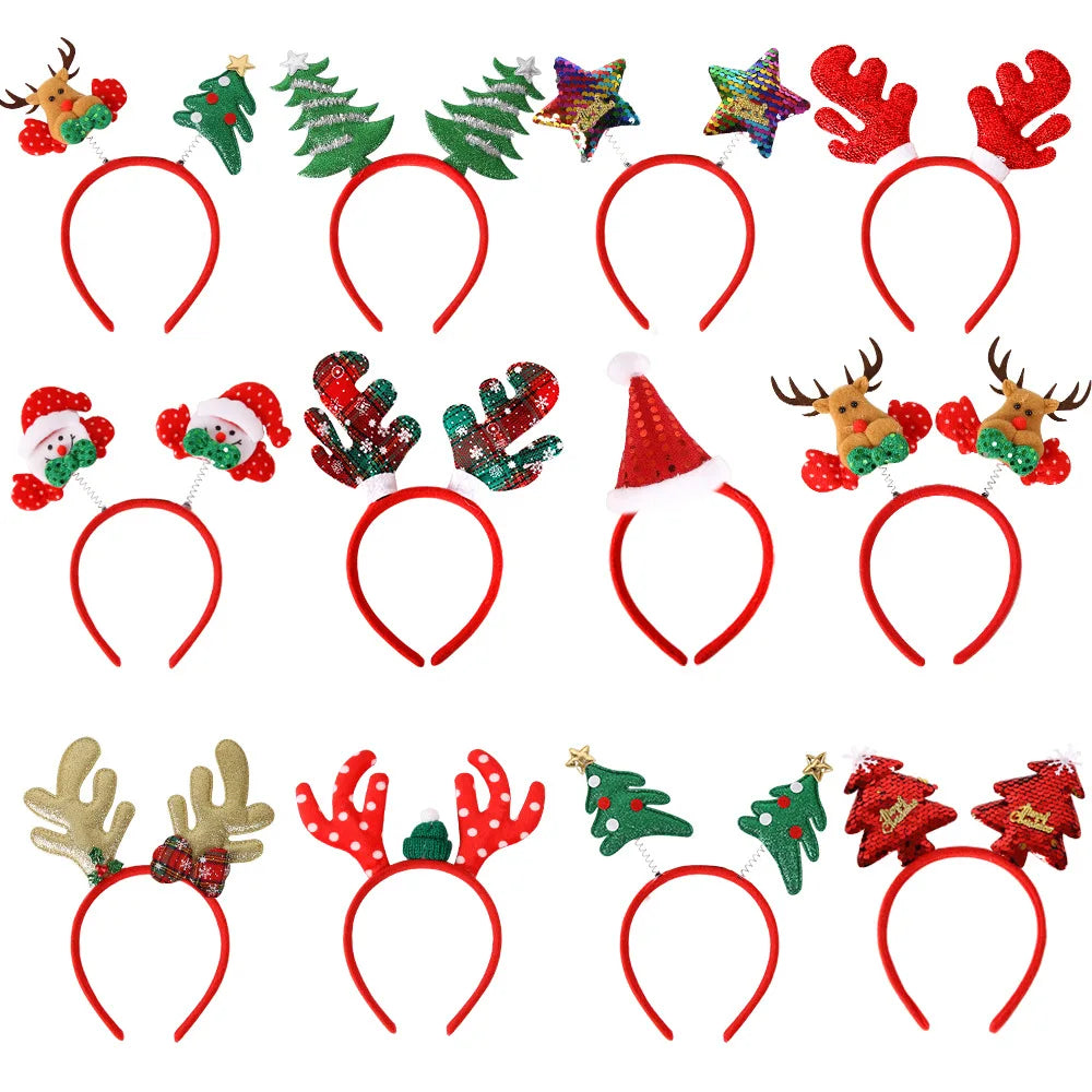 Cute Christmas Head Hat Toppers Great Fun and Festive for Annual Holiday and Seasons Themes Christmas Party Headband