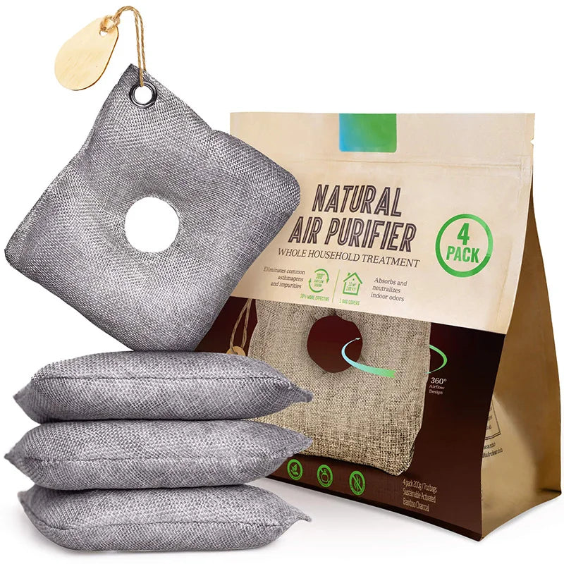LEGREEN Home Air Freshener Odor & Mold Eliminating Bamboo Charcoal Purifying Bags Effective Odor Absorber Charcoal Bags