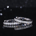 Starsgem Lab Grown Diamonds 14k Solid Gold 2.5mm Diamond Hoop Earrings