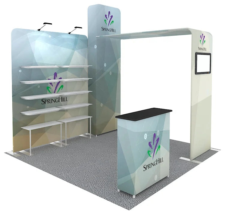 Portable 10x10 Aluminum Tube Tension Fabric New Design Modular Trade Show Booth for Advertising Promotion Trade Show Equipment
