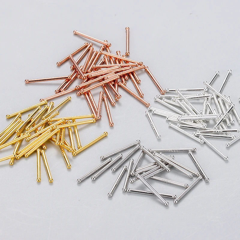 Best Selling Minimalist 999 Sterling Silver Nose Pin Fashion 11mm Body Piercing Jewelry Personality Nose Stud