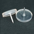 Furniture Glides Transparent Round Plastic with Nail Furniture Guides and Stoppers Round Tack-in Furniture Glides