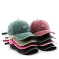 BOTTCOOLA Adult Vintage Cotton 6-Panel Baseball Cap Pink Women's Embroidery Heart Custom Brim Hat Breathable Sporty Street Style