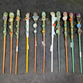 Natural Fluorite Amethyst Crystals Stone Wand Crystal Magic Wand Stick for Healing