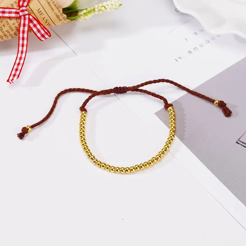 4mm Stainless Steel Beaded Adjustable Bracelet for Girls ST293