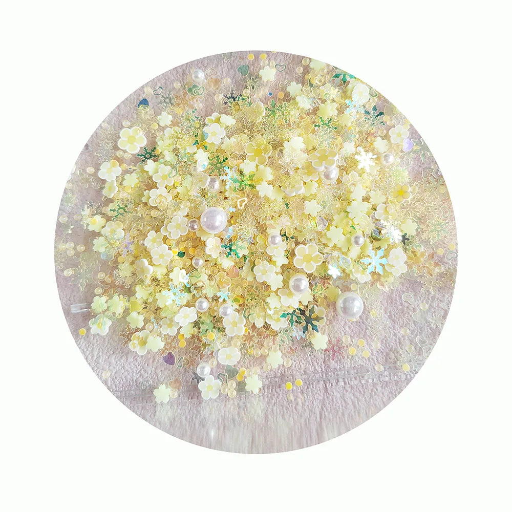Luminous Slices Mix Flower Heart Star Glitter Sequin Polymer Clay Beads for Crafts Paillettes Nail Sequins DIY Accessories