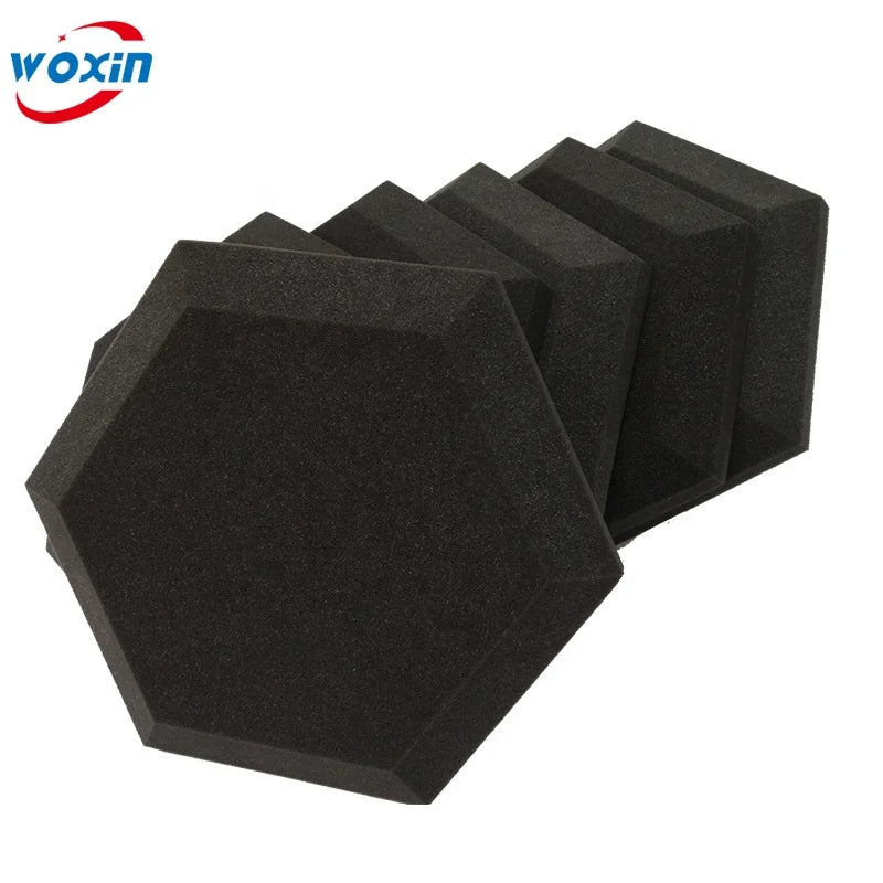 Woxin Hexagon Soundproof Noise Absorbing Echo Reduction Acoustic Foam Panels for Wall & Ceiling
