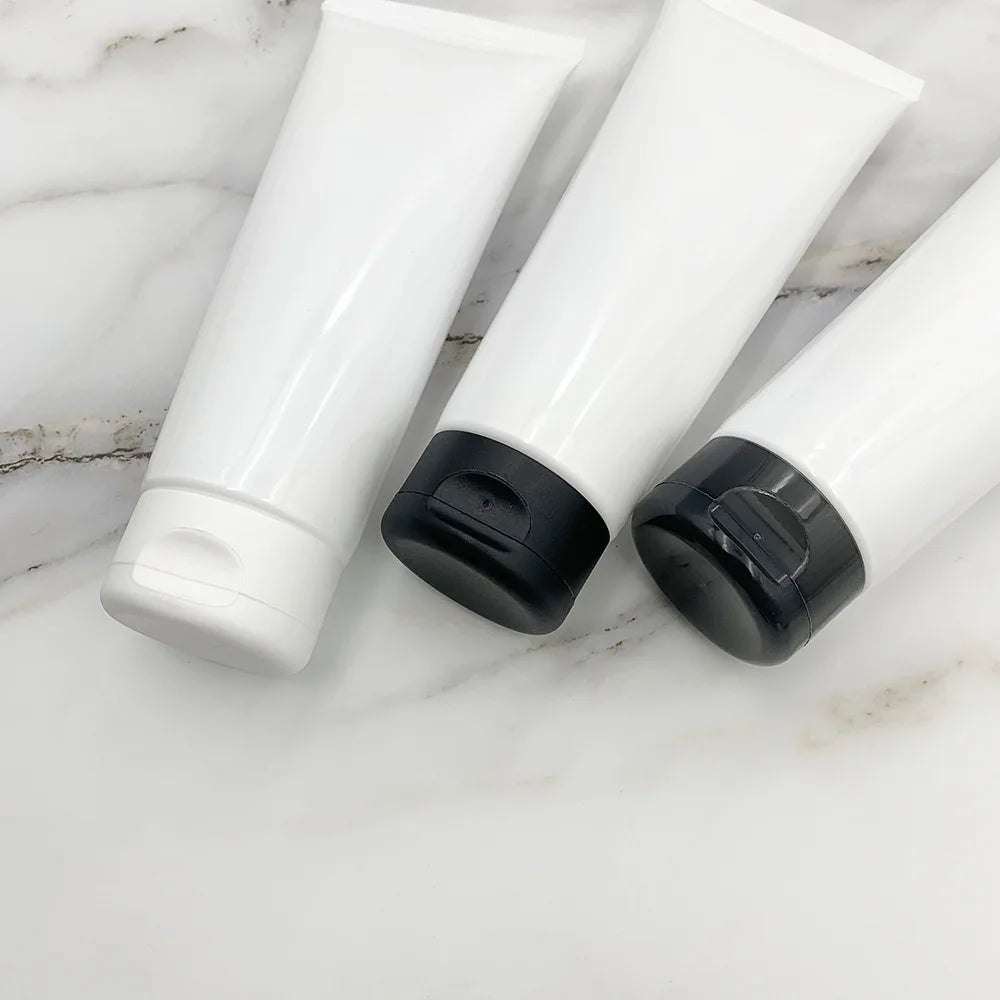 100ML Cosmetic Lotion Squeeze Tube Refillable Cleanser Sunscreen Plastic Empty Bottle