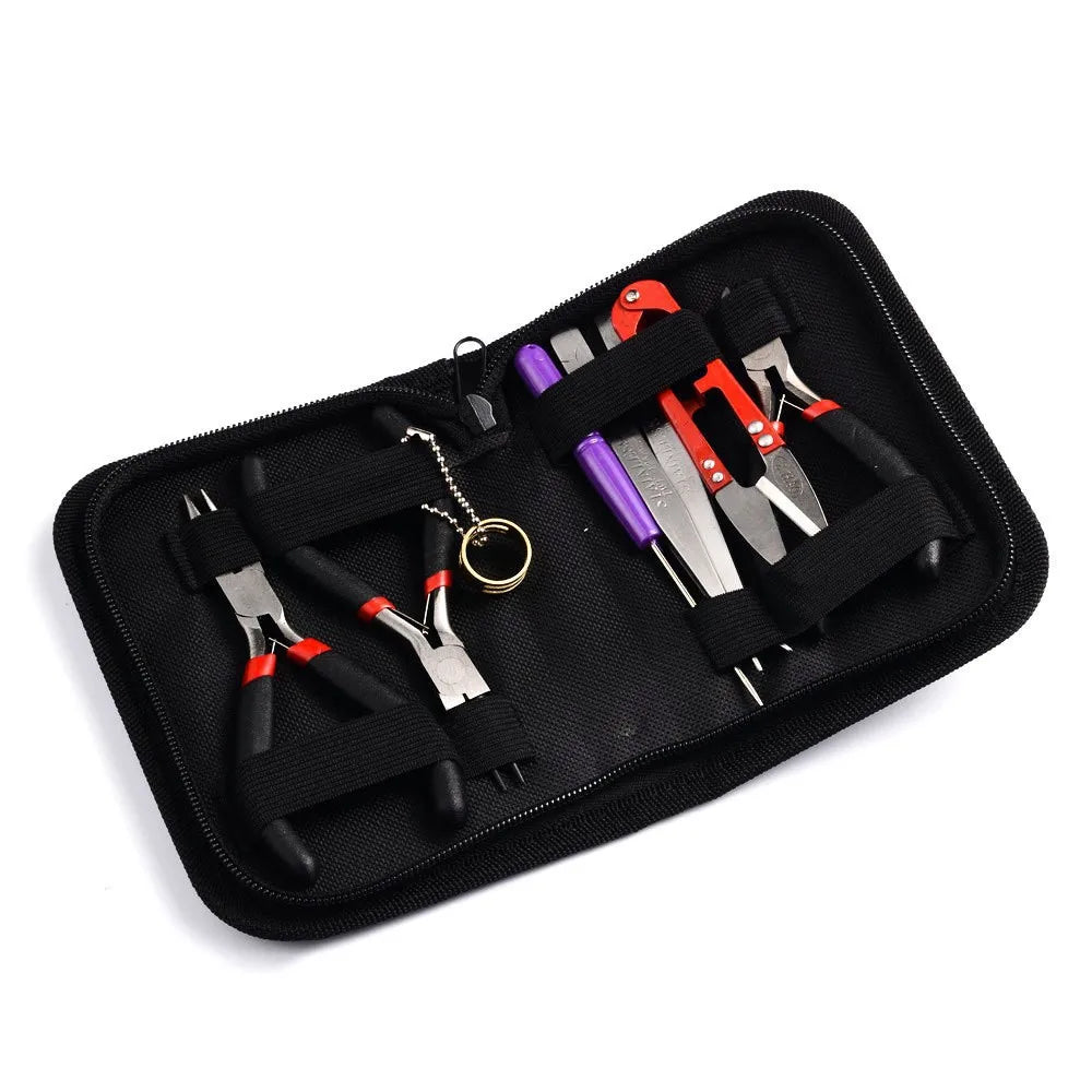8PCS Diy Jewelry Making Ring Necklace Making Kit Jewelry Repair Kit Jewelry Making Pliers Tool Kit for Jewelry Making