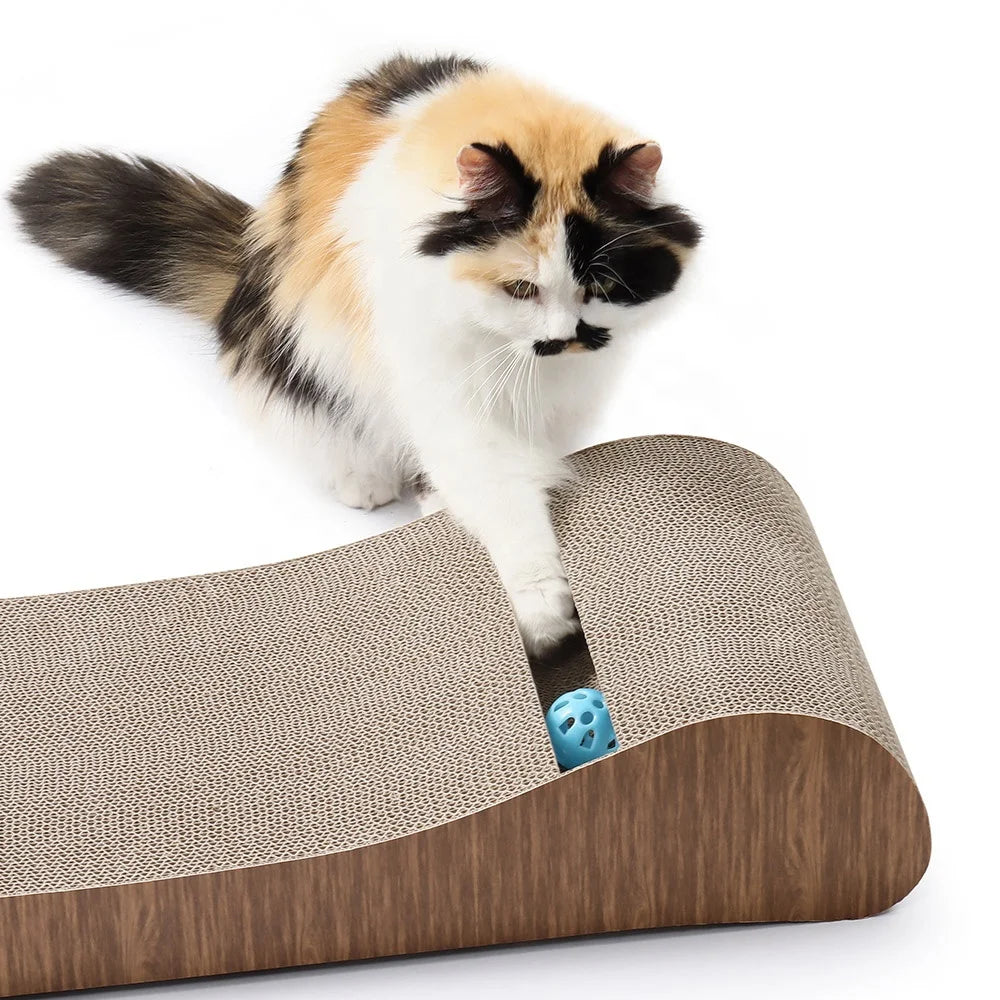 Custom Size Cat Scratcher Cardboard Corrugated Paper Scratch-resistant Cat Scratch Board for Cat Toy Sofa Cushion Bed