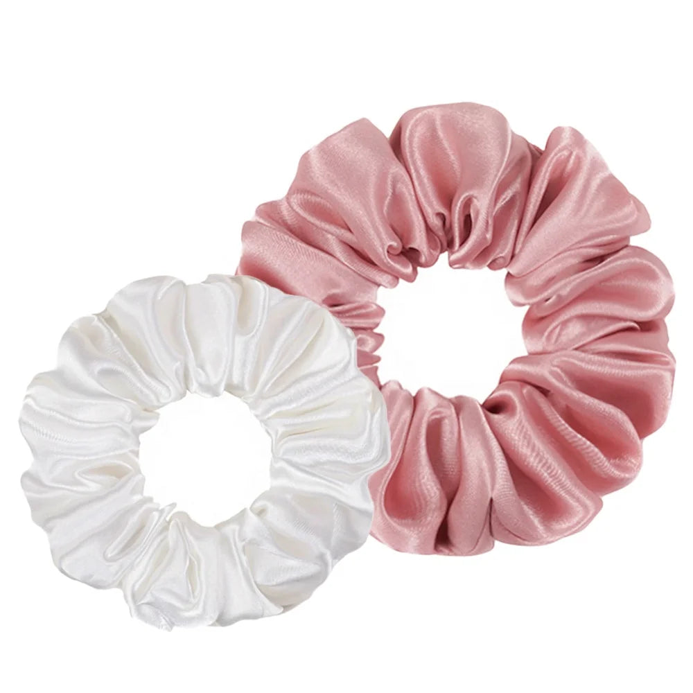 3.5CM Hair Ties Polyester Silk Stain Scrunchies With Elastic Hair Bands Women Hair Accessories