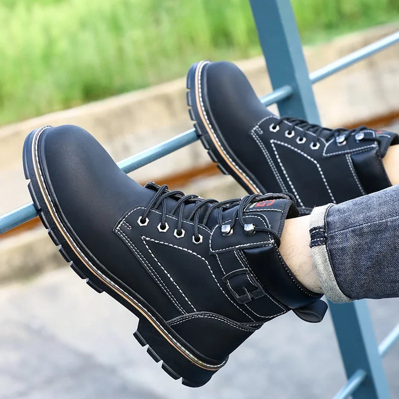 Brand Fashion Hot Selling Industrial Safety Work Boots Waterproof Steel Toe Anti-Puncture Midsole Unisex Spring Summer Autumn