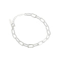 Adjustable Hollow Heart Charm Gold Zircon 925 Sterling Silver Heart Loop Link Chain Bracelet for Women Teen Girls-Gift Party