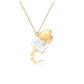 Daochong Custom Fine Jewelry 925 Silver Ice Cream Necklace for Women