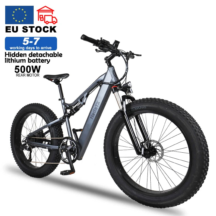Germany Eu Warehouse Factory Price 26 Inch Electric Bike Fat Tire Ebike 7 Speed E Bike Electric Bicycle