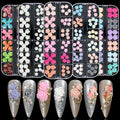 3D Rose Colorful Dyeing Petal Flowers Acrylic Nail Art Decorations Manicure DIY Camellia Resin Flowers for Nails
