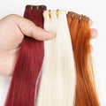 Wholesale 22 Inch 50g Invisible Weft Human Hair Extensions Human Hair Weft Seamless #1B Blonde Genius Weft Hair Extensions