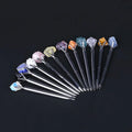 Valentine's Day Deals Wholesales High Quality Natural Raw Crystal Pens Amethyst Pen Rose Gold Crystal Pen for Writing