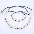 Seashell Choker Adjustable Necklace Bracelet Handmade BOHEMIA Hawaiian Beach Seashell Jewelry for Girls