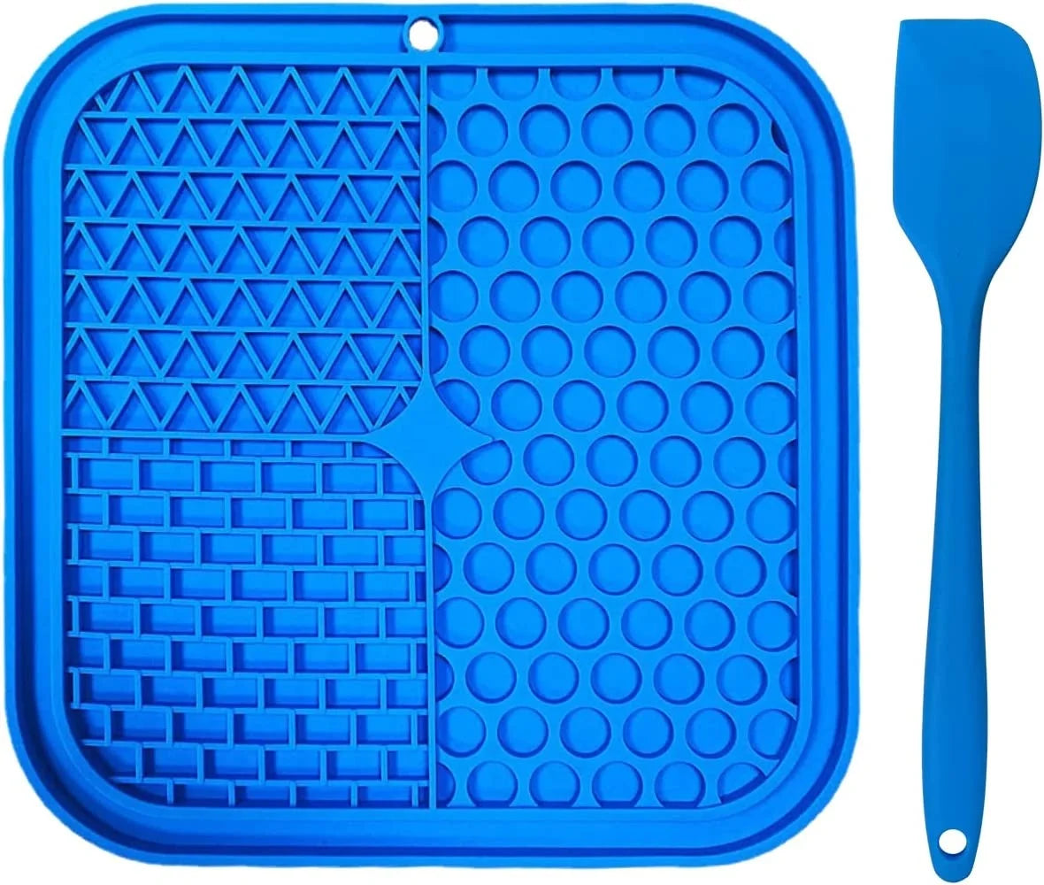 Silicone Dog Lick Mat with Suction Cups for Pet Anxiety Relief Slow Feeder for Dog Food Cat and Dogs