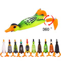 Freshwater Saltwater Duck Lure Soft Bait Silicone Fishing Lure HooksRealistic Double Propeller Floating Duckling Swimming Lures