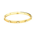 Light Luxury 925 Silver Moissanite Bangle Italian Filigree Gold Plated 2.3mm Round Vvs Diamond Fine Moissanite Bracelets Jewelry