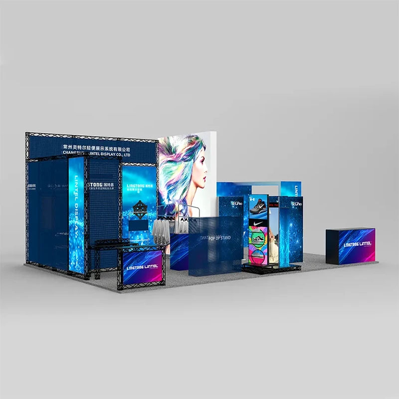 TianLang Fabric Light Box Aluminum 3x3 Seg Exhibition Stall for Trade Show Displays and Booths