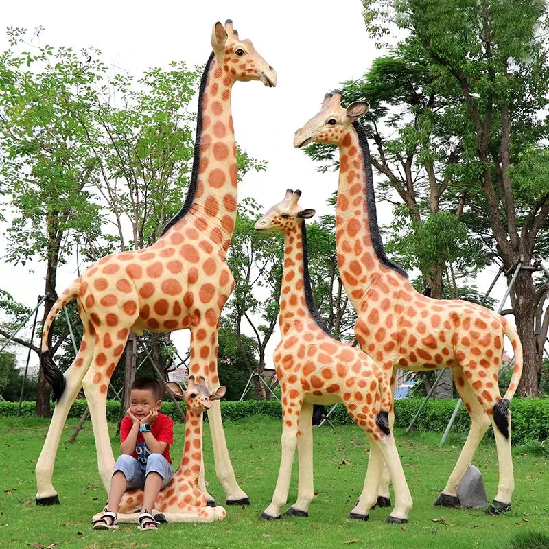 Customize Life Size Animal Sculptures Giraffe Elephant tiger Sculptures/garden Decoration Animal Sculptures