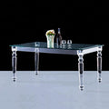 Modern Clear Acrylic Crystal Dining Table 8 Seater  Wedding Table for Home Kitchen Banquet Party