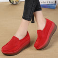 Ladies Casual Boat Shoes Genuine Synthetic Leather Moccasins Solid Slip-On Tenis for Nurses Women Summer Comfortable Flat Shoes