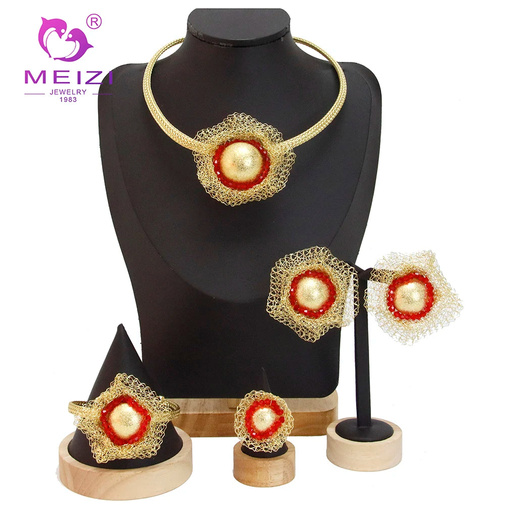Meizi Newly Arrived 18k Gold-plated Brass Jewelry Collection Features Designer Jewelry Brands and Luxury Jewelry for Women