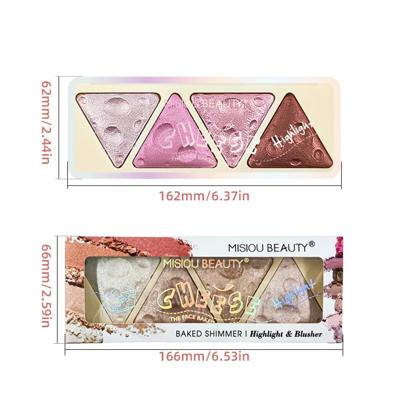 Natural Brightening Three-dimensional Waterproof Sweat Resistant Blush Mashed Potato Cheese Blush Palette