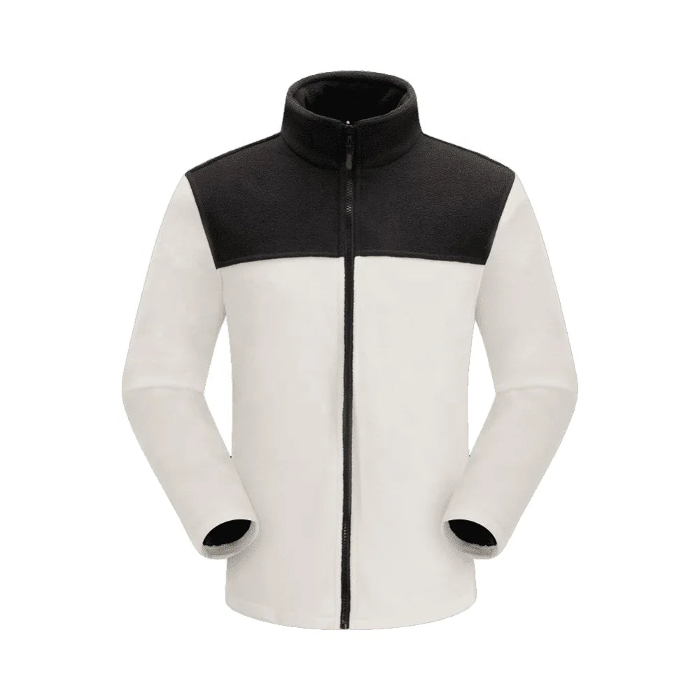 OEM Professional Men's Outdoor Recreation Coat Pockets Soft Polar Fleece Anti-Static Full Zip Work Jacket