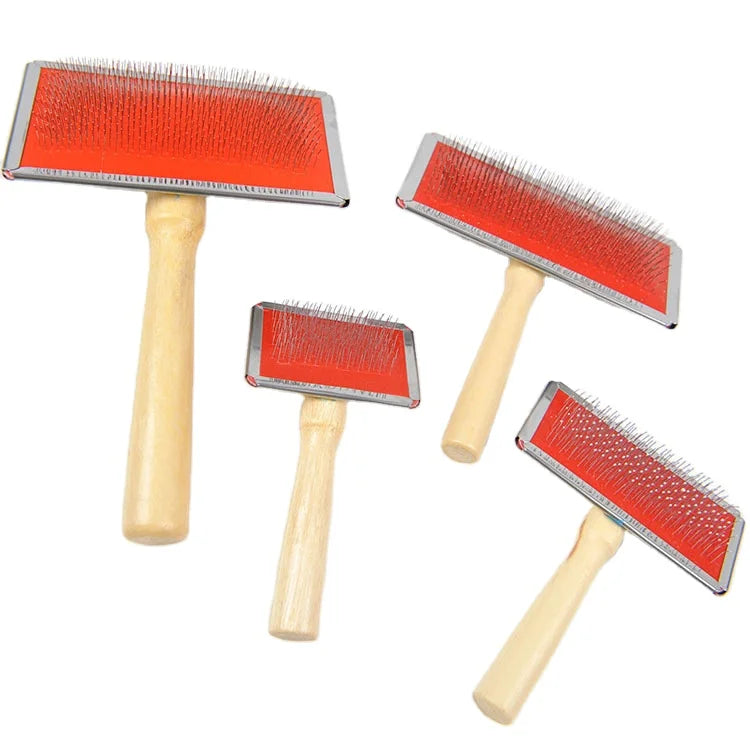 New Arrival Deshedding Pet Grooming Tools Wooden Pet Brush Cat Dog Brush Slicker Wood