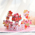 Wholesale Romantic Roses Flower Three-Dimensional Greeting Card 3D Pop up LOVE Card for Valentines Day