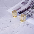 Luxury Crystal Diamond Drawer Knob Furniture Cabinet Poigne Tiroir Laiton Glas Gold Messing Griff Handles