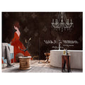 Hand-Painted 3D Wallpaper Personalized Fashion Wedding Dress Shop Clothing Store Decoration Background Seamless Non-Woven Fabric