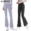 RUIQUWIN Best Selling Activewear Women High Waist Hip Lifting Sweat Pants Flared Dance Sport Fitness Yoga Leggings