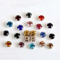 Wholesale Eco-Friendly Glass Sewing Rhinestone Flat Back Crystal Gold Claw Sew on Rhinestones 8 Facets for Dresses DIY Crafts
