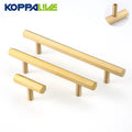 Koppalive Hexagonal Shape Solid Brass Furniture Door Handles Polygon Hexagon Copper Cabinet Pulls for Kitchen